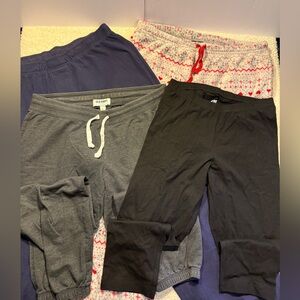 Old Navy Women’s Bottoms Set. All Large. Sweatpants, PJ’ Pants, Tights.